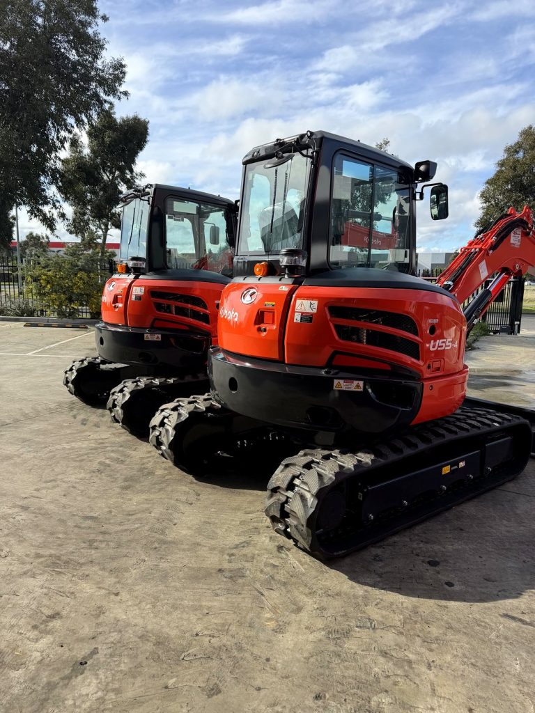 Kubota U55 excavators for hire